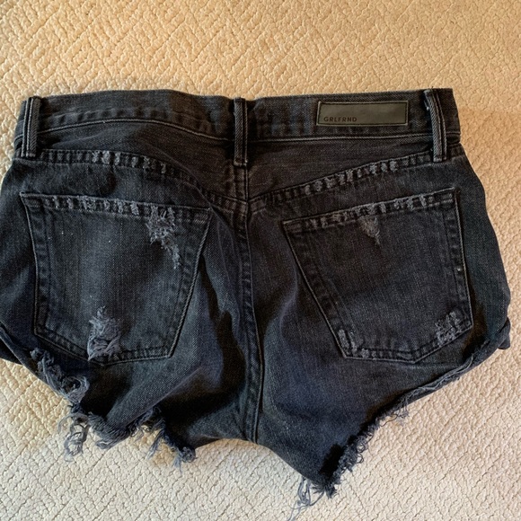 GRLFRND DENIM black jean shorts - Picture 2 of 2